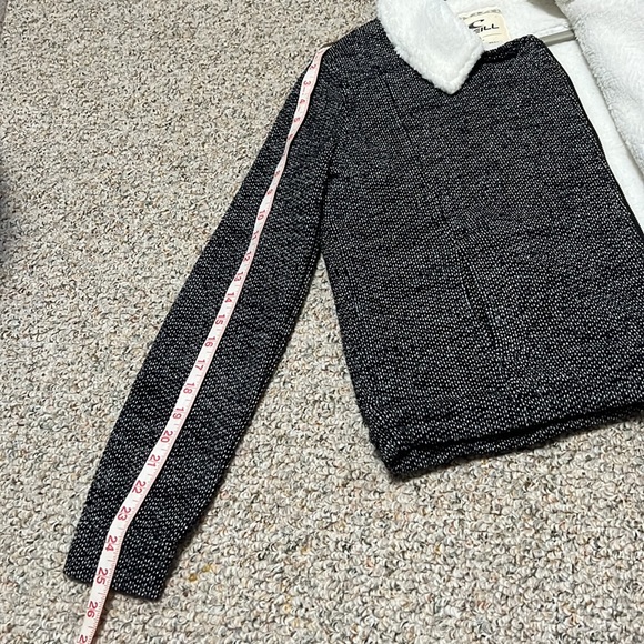 O’Neill Latte Faux Shearling Trim Moto Jacket - Picture 9 of 11